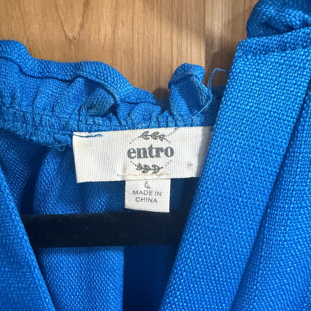 Entro Royal Blue Textured Dress - Picture 2 of 3